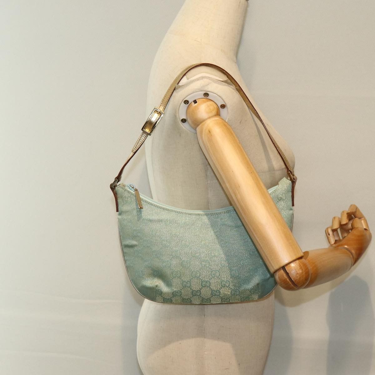 Gucci Gg Canvas Blue Canvas Shoulder Bag (Pre-Owned) Size ONE SIZE - 7 Thumbnail