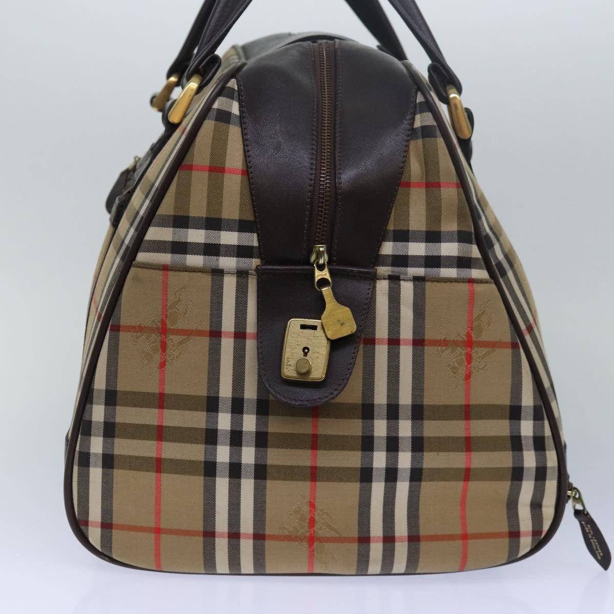 Burberry Nova Check Beige Canvas Travel Bag (Pre-Owned) Size ONE SIZE - 9 Thumbnail