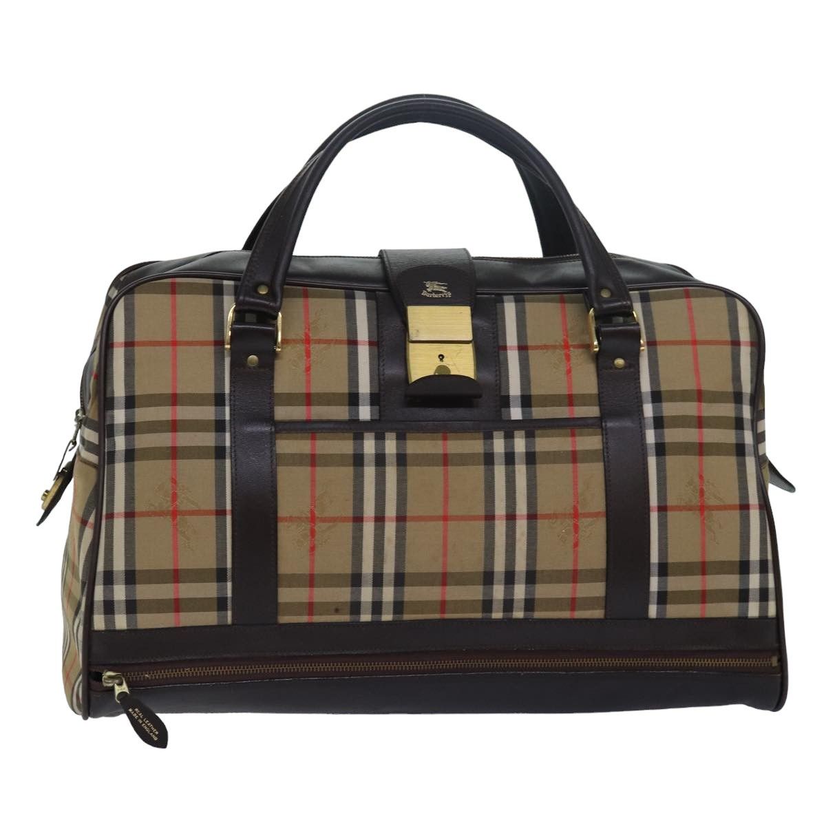 Burberry Nova Check Beige Canvas Travel Bag (Pre-Owned) Size ONE SIZE - 13 Thumbnail