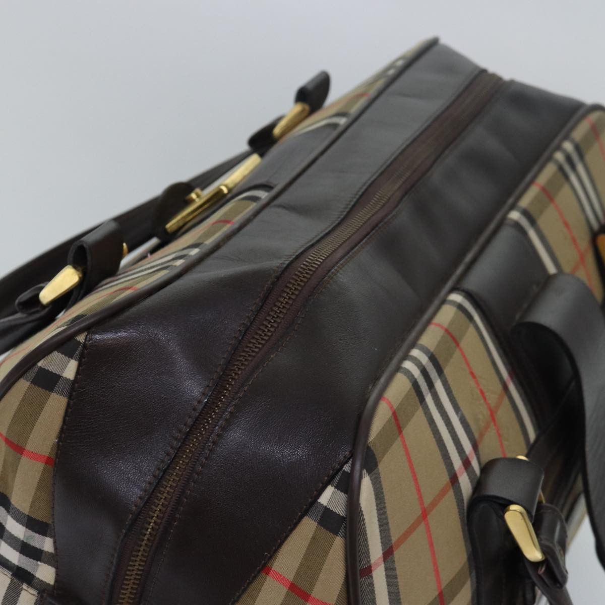 Burberry Nova Check Beige Canvas Travel Bag (Pre-Owned) Size ONE SIZE - 4 Thumbnail
