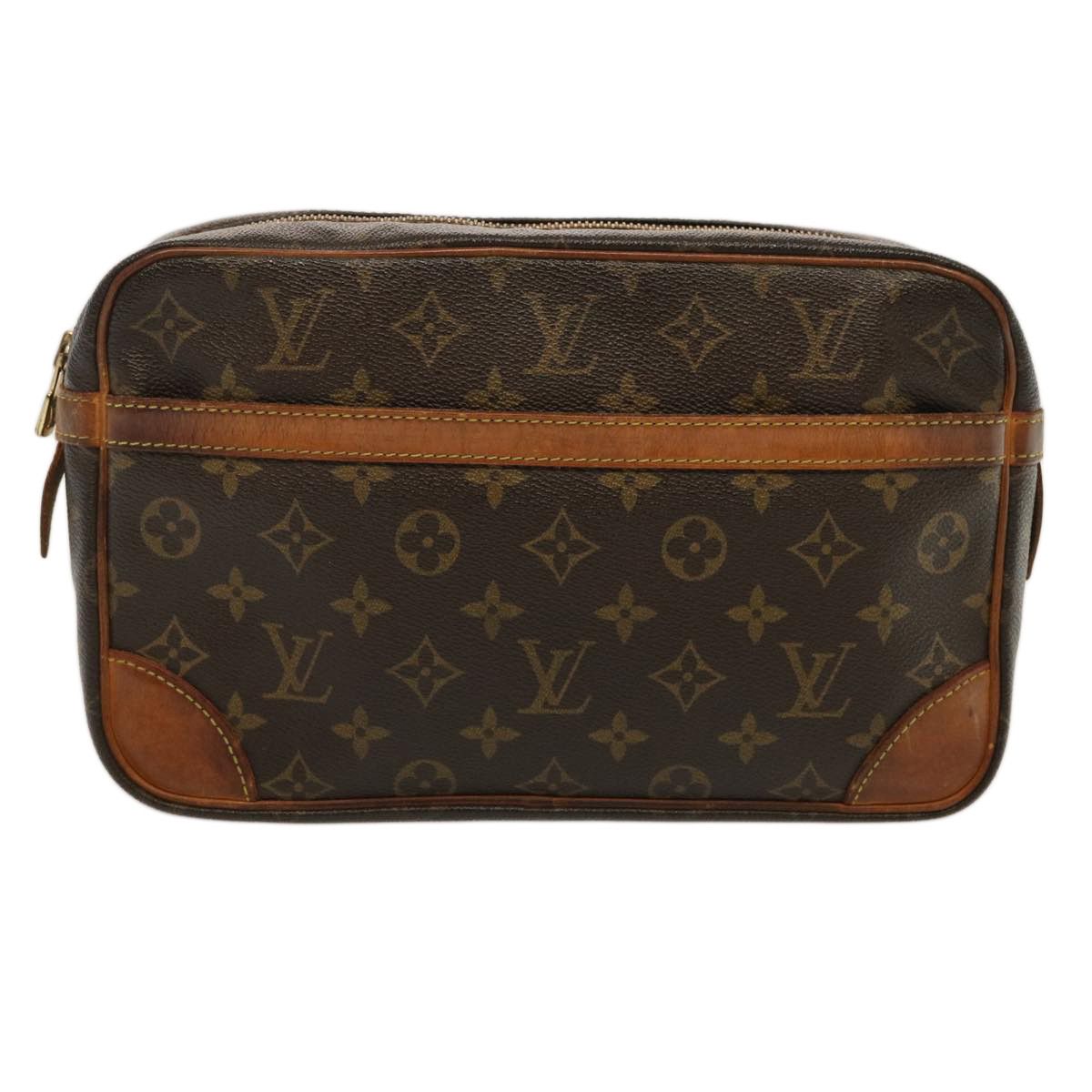 Louis Vuitton Compiegne 28 Brown Canvas Clutch Bag (Pre-Owned) Size ONE SIZE - 13 Thumbnail