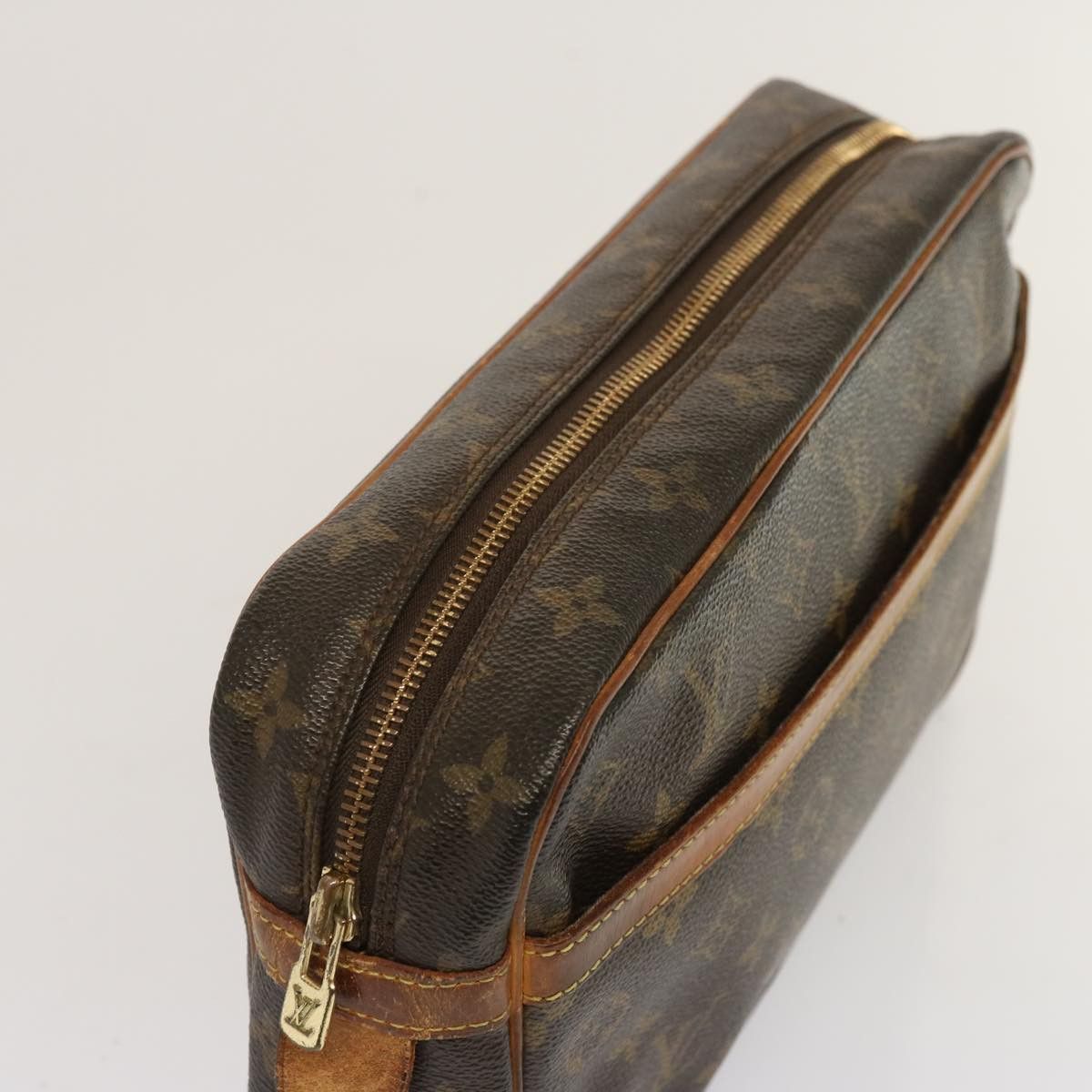 Louis Vuitton Compiegne 28 Brown Canvas Clutch Bag (Pre-Owned) Size ONE SIZE - 4 Thumbnail