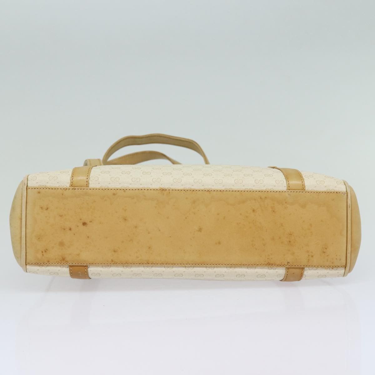 Gucci Gg Canvas White Leather Shoulder Bag (Pre-Owned) Size ONE SIZE - 3 Thumbnail