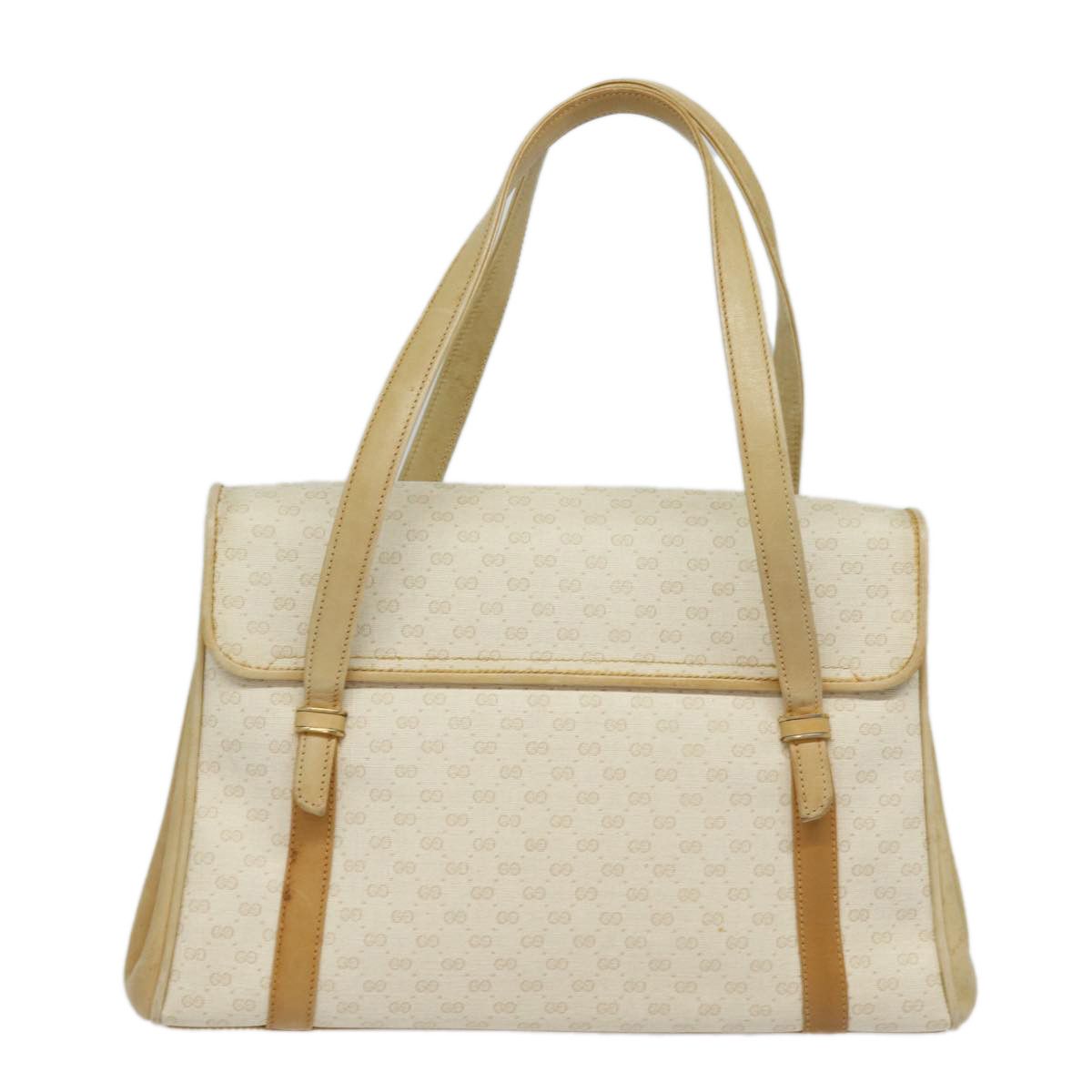 Gucci Gg Canvas White Leather Shoulder Bag (Pre-Owned) Size ONE SIZE - 2 Thumbnail