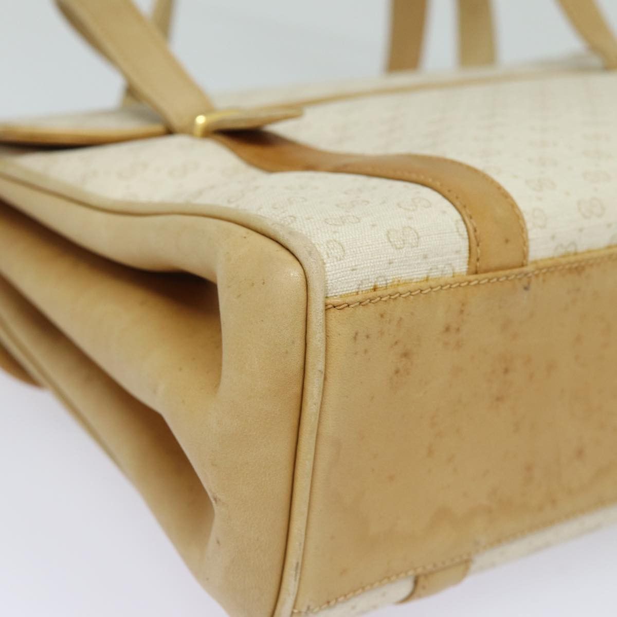 Gucci Gg Canvas White Leather Shoulder Bag (Pre-Owned) Size ONE SIZE - 14 Thumbnail