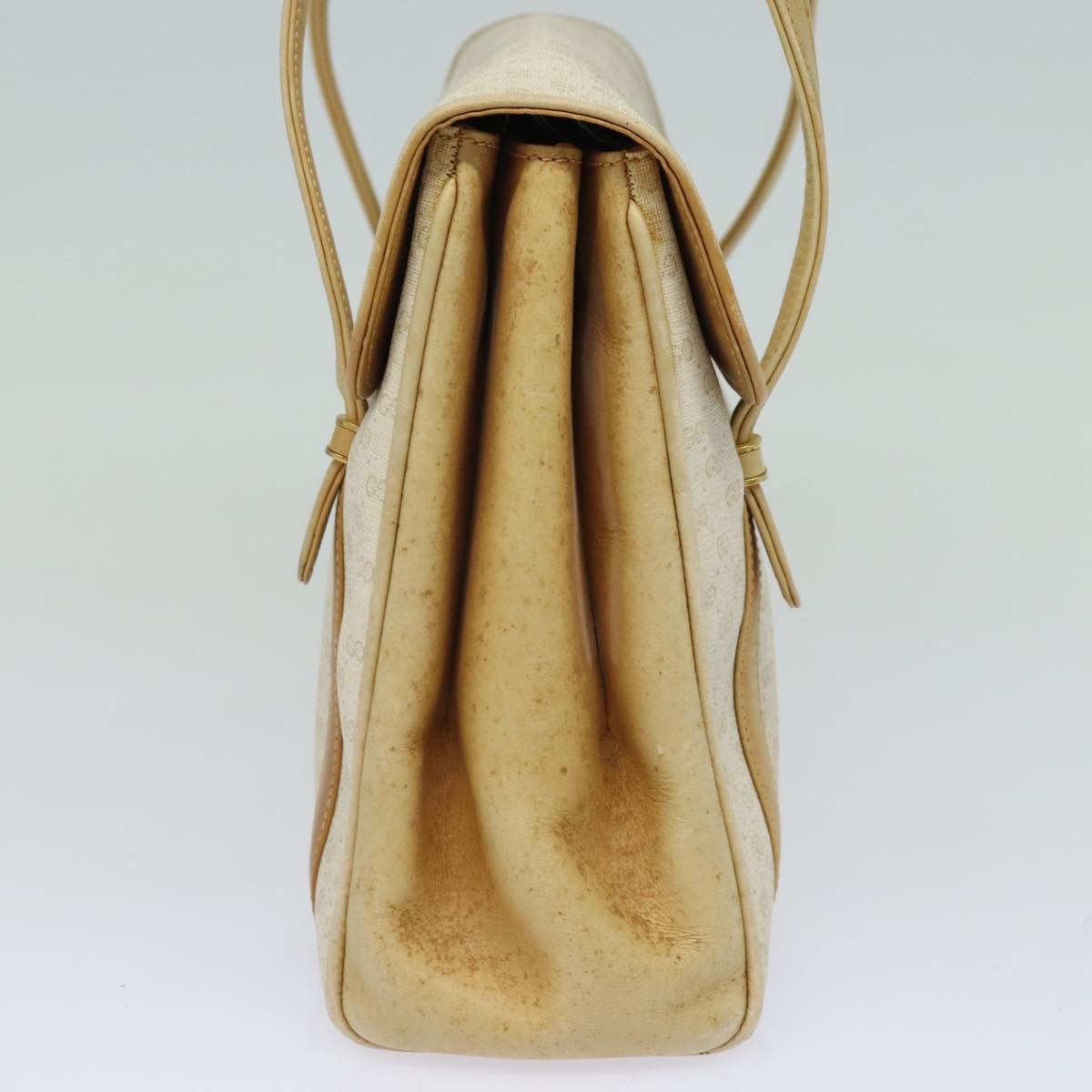 Gucci Gg Canvas White Leather Shoulder Bag (Pre-Owned) Size ONE SIZE - 7 Thumbnail