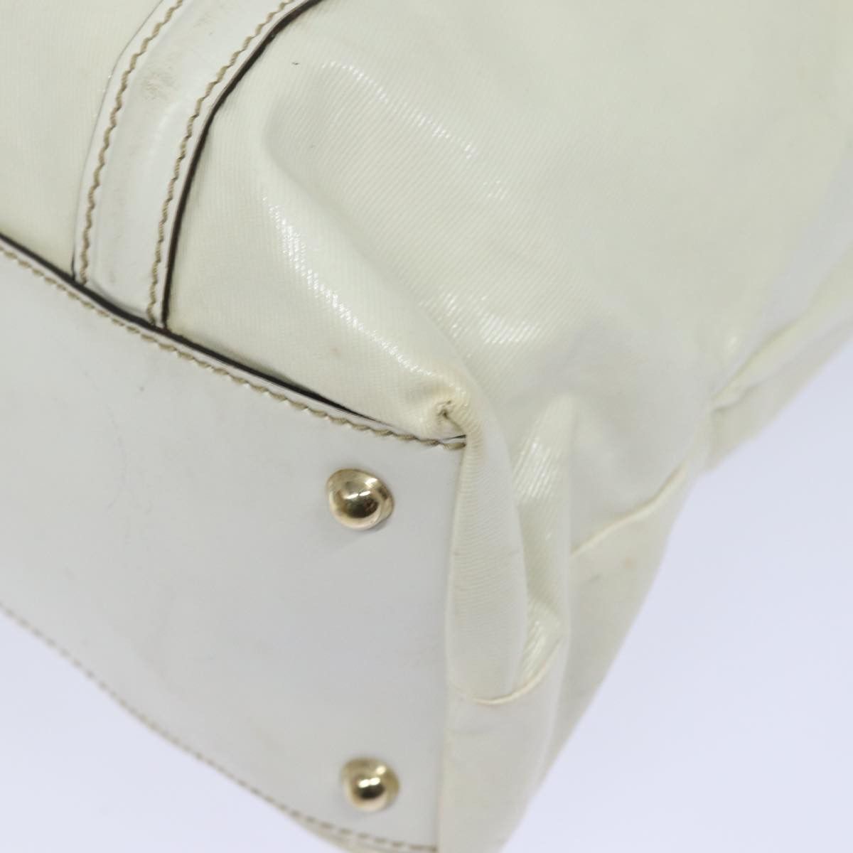 Gucci Interlocking White Canvas Tote Bag (Pre-Owned) Size ONE SIZE - 18 Thumbnail