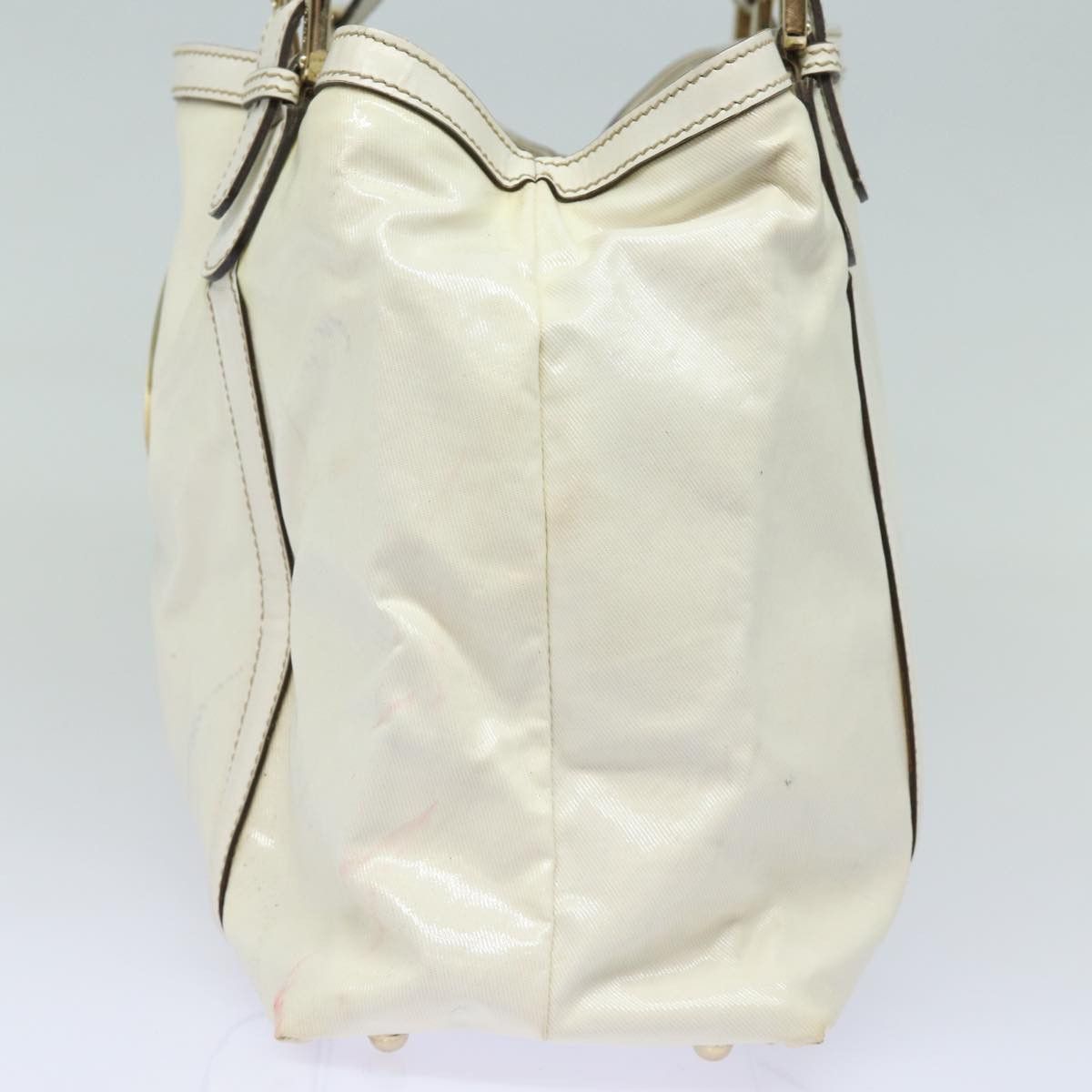 Gucci Interlocking White Canvas Tote Bag (Pre-Owned) Size ONE SIZE - 11 Thumbnail