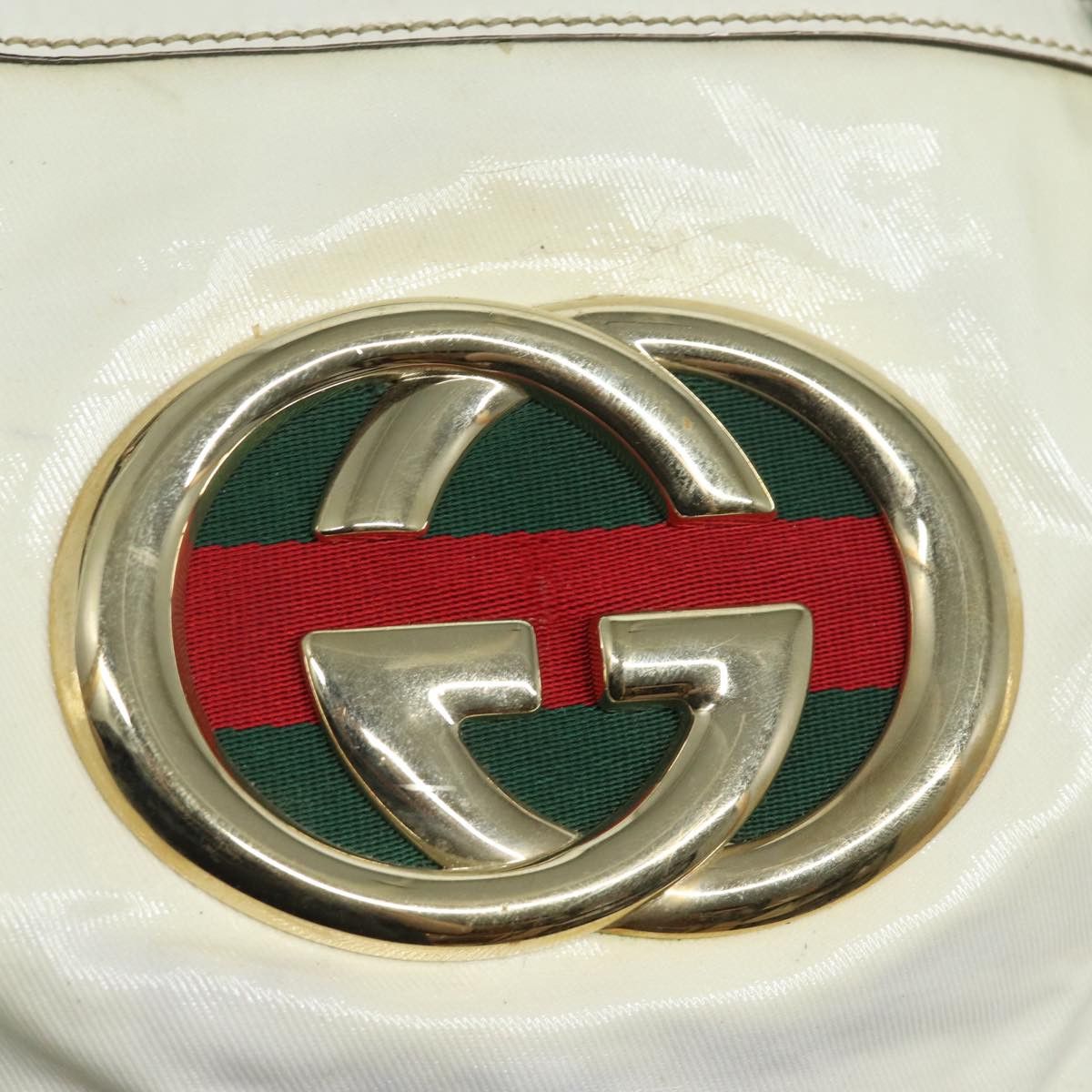 Gucci Interlocking White Canvas Tote Bag (Pre-Owned) Size ONE SIZE - 9 Thumbnail