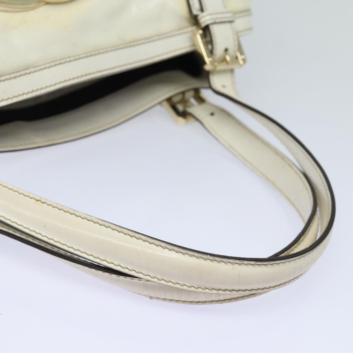 Gucci Interlocking White Canvas Tote Bag (Pre-Owned) Size ONE SIZE - 13 Thumbnail