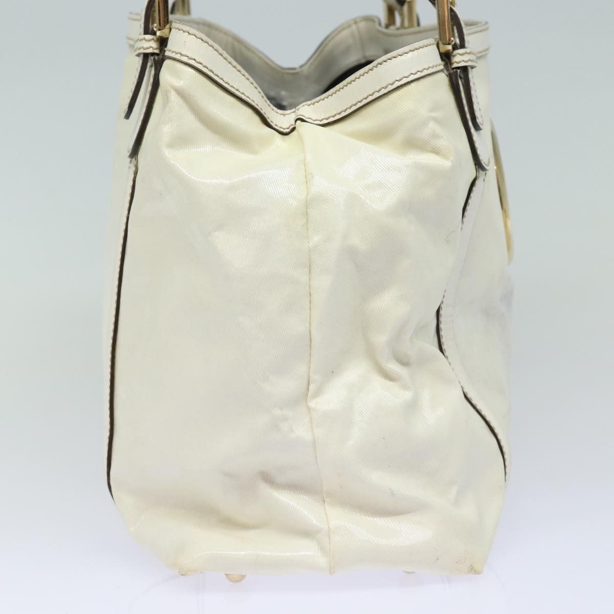 Gucci Interlocking White Canvas Tote Bag (Pre-Owned) Size ONE SIZE - 10 Thumbnail