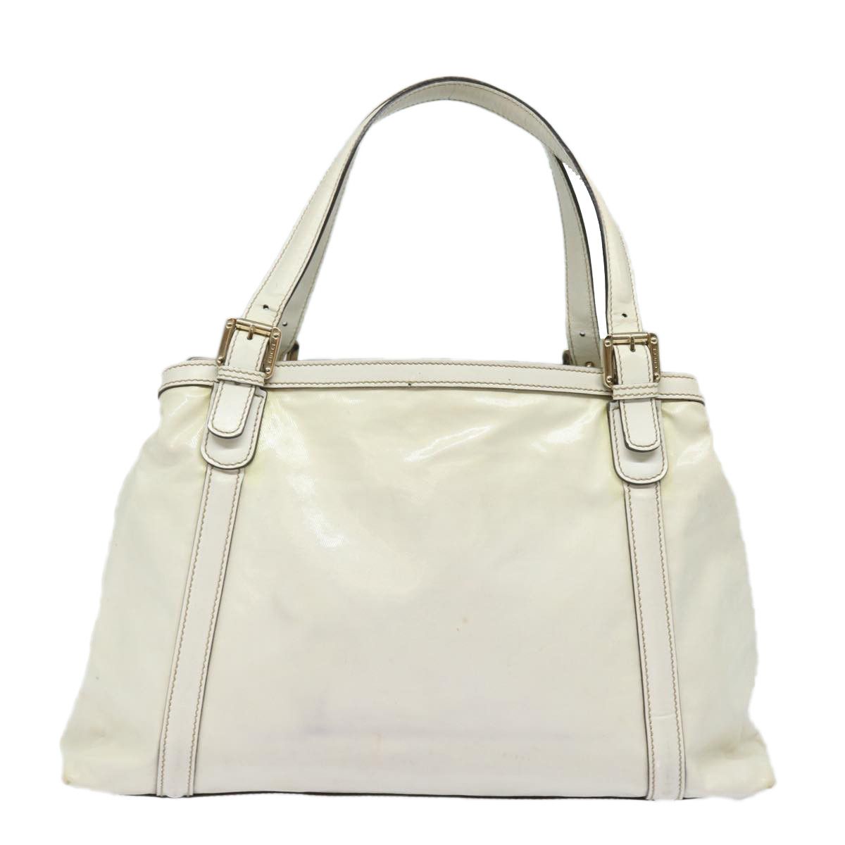 Gucci Interlocking White Canvas Tote Bag (Pre-Owned) Size ONE SIZE - 2 Thumbnail