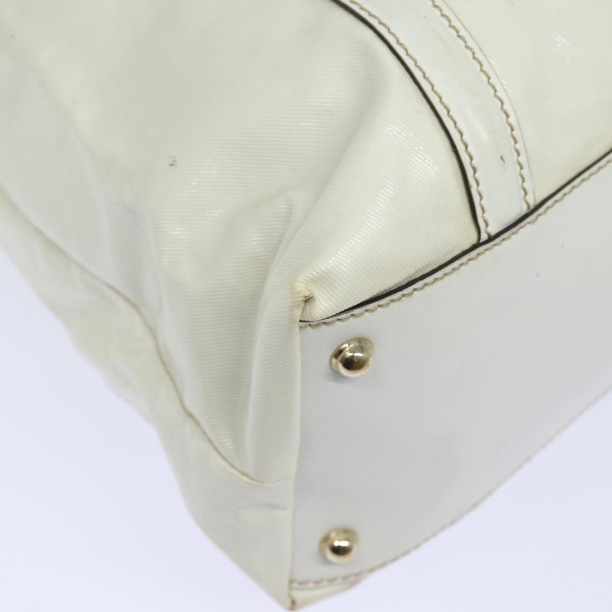 Gucci Interlocking White Canvas Tote Bag (Pre-Owned) Size ONE SIZE - 17 Thumbnail