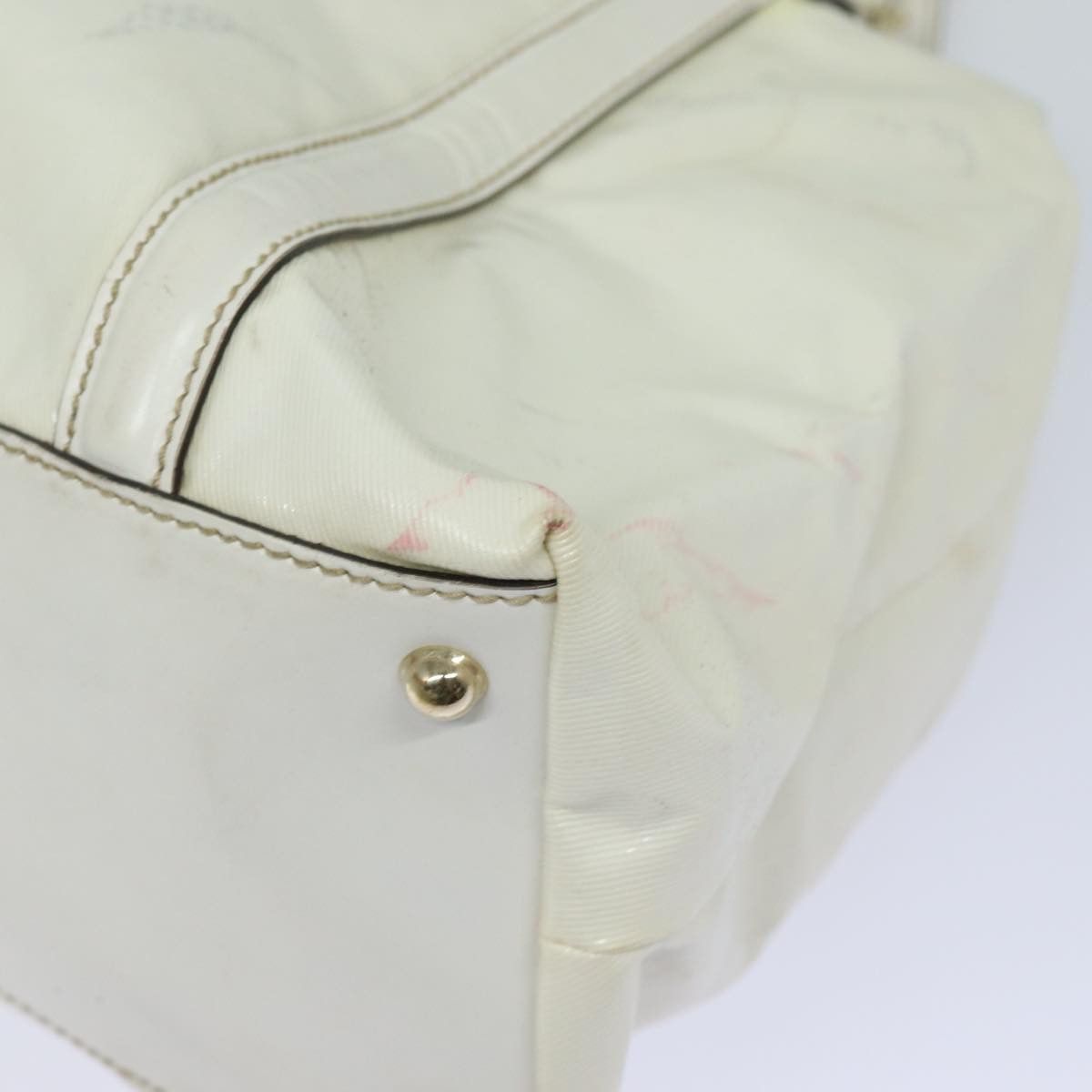 Gucci Interlocking White Canvas Tote Bag (Pre-Owned) Size ONE SIZE - 16 Thumbnail