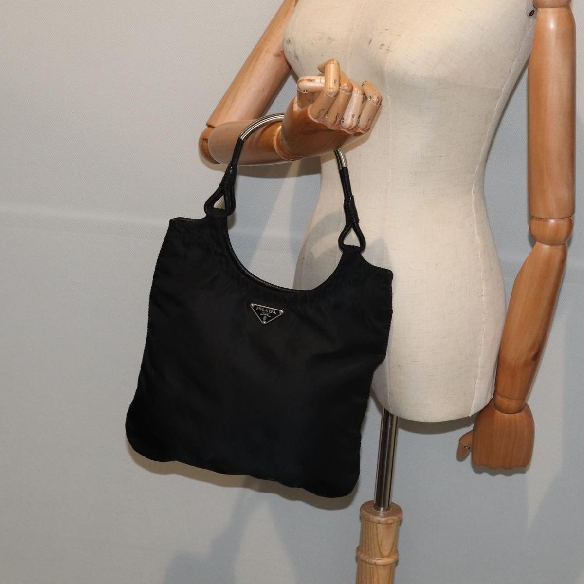 Prada Tessuto Black Synthetic Handbag (Pre-Owned) Size ONE SIZE - 8 Thumbnail