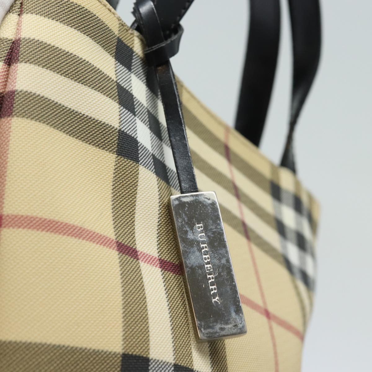 Burberry Nova Check Beige Canvas Handbag (Pre-Owned) Size ONE SIZE - 17 Thumbnail