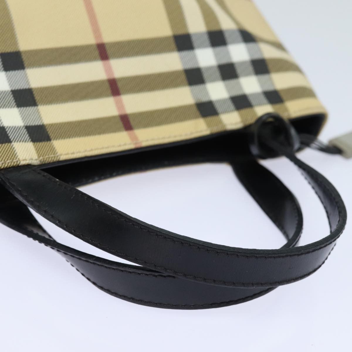 Burberry Nova Check Beige Canvas Handbag (Pre-Owned) Size ONE SIZE - 10 Thumbnail