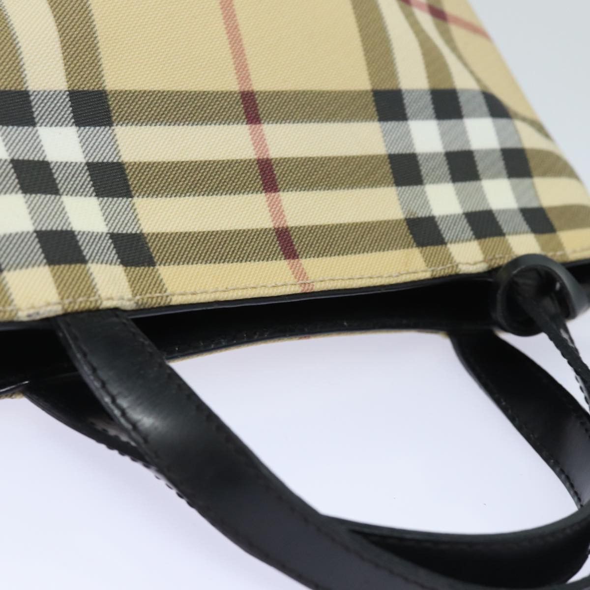 Burberry Nova Check Beige Canvas Handbag (Pre-Owned) Size ONE SIZE - 9 Thumbnail