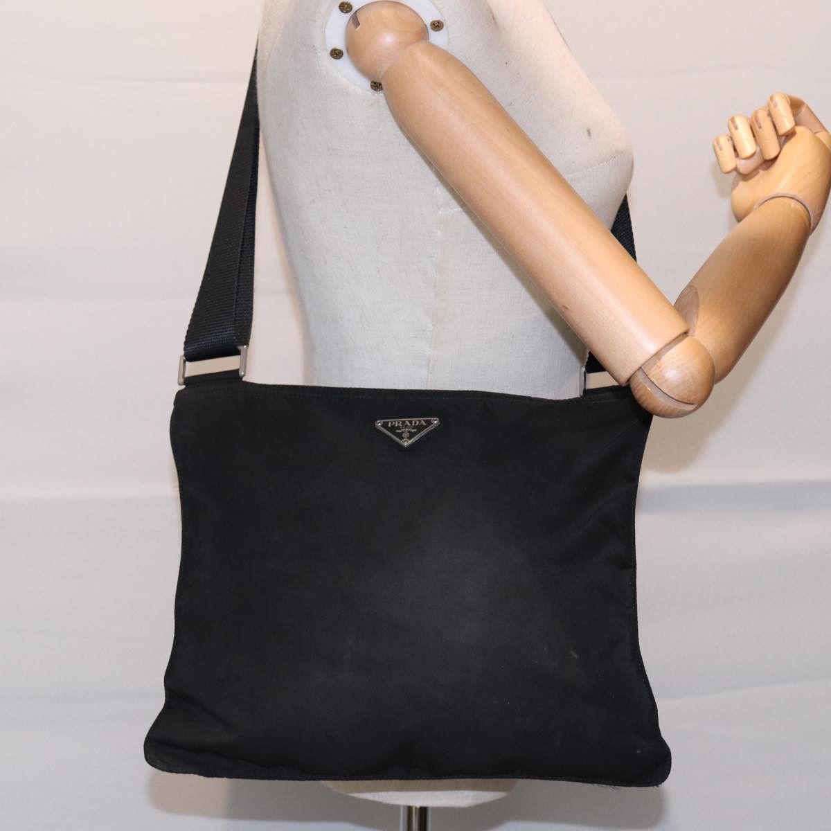 Prada Tessuto Black Synthetic Shoulder Bag (Pre-Owned) Size ONE SIZE - 17 Thumbnail