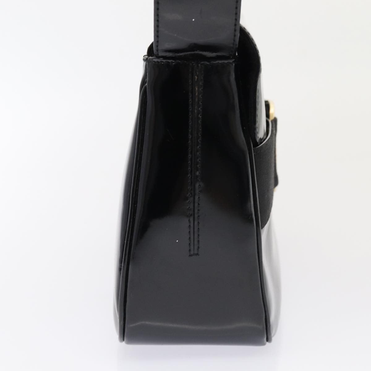 Salvatore Ferragamo Vara Black Patent Leather Shoulder Bag (Pre-Owned) Size ONE SIZE - 9 Thumbnail