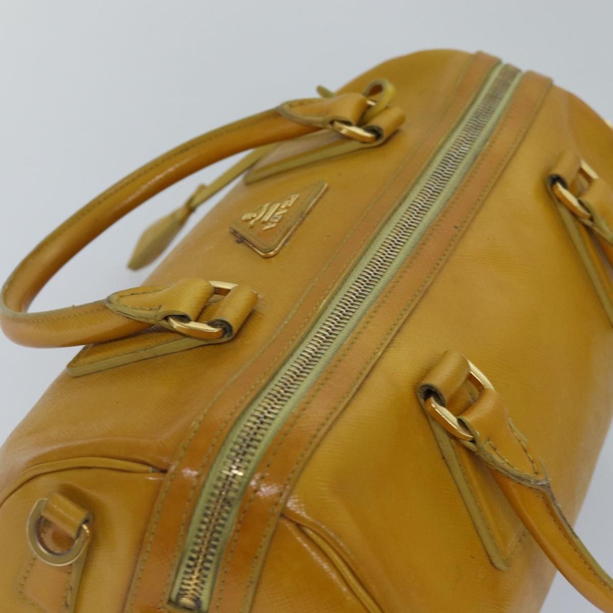 Prada Saffiano Yellow Leather Handbag (Pre-Owned) Size ONE SIZE - 4 Thumbnail