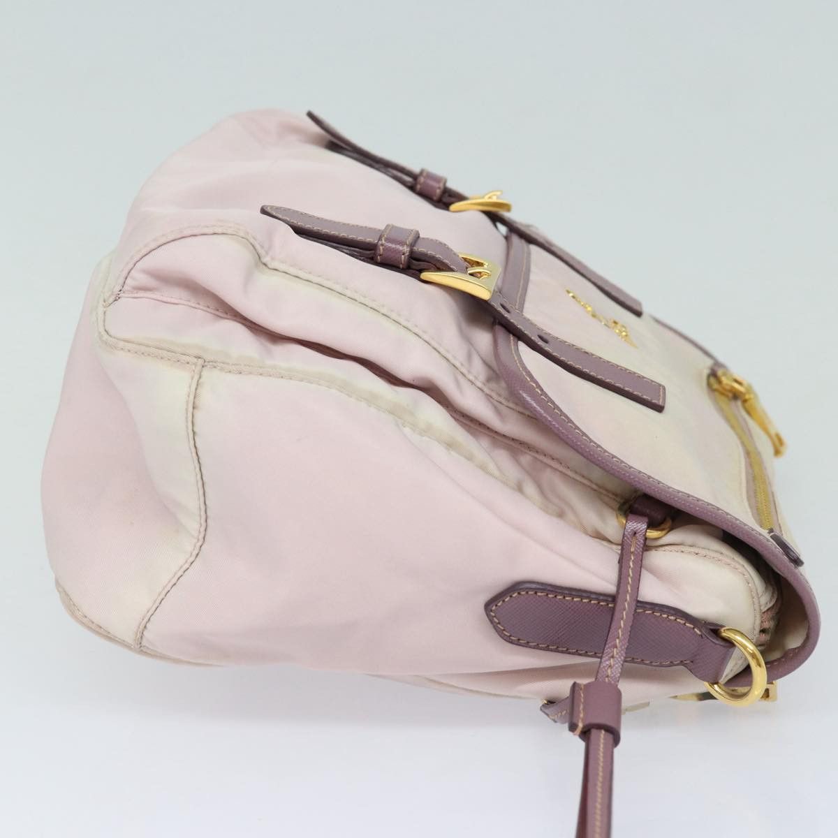 Prada Tessuto Pink Synthetic Shoulder Bag (Pre-Owned) Size ONE SIZE - 11 Thumbnail