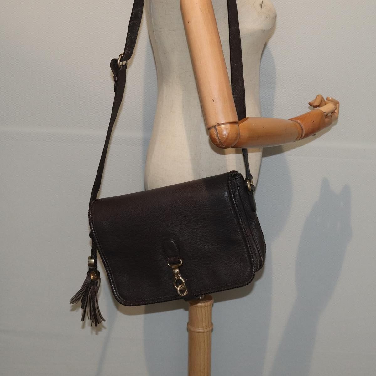 Gucci Marrakech Brown Leather Shoulder Bag (Pre-Owned) Size ONE SIZE - 8 Thumbnail