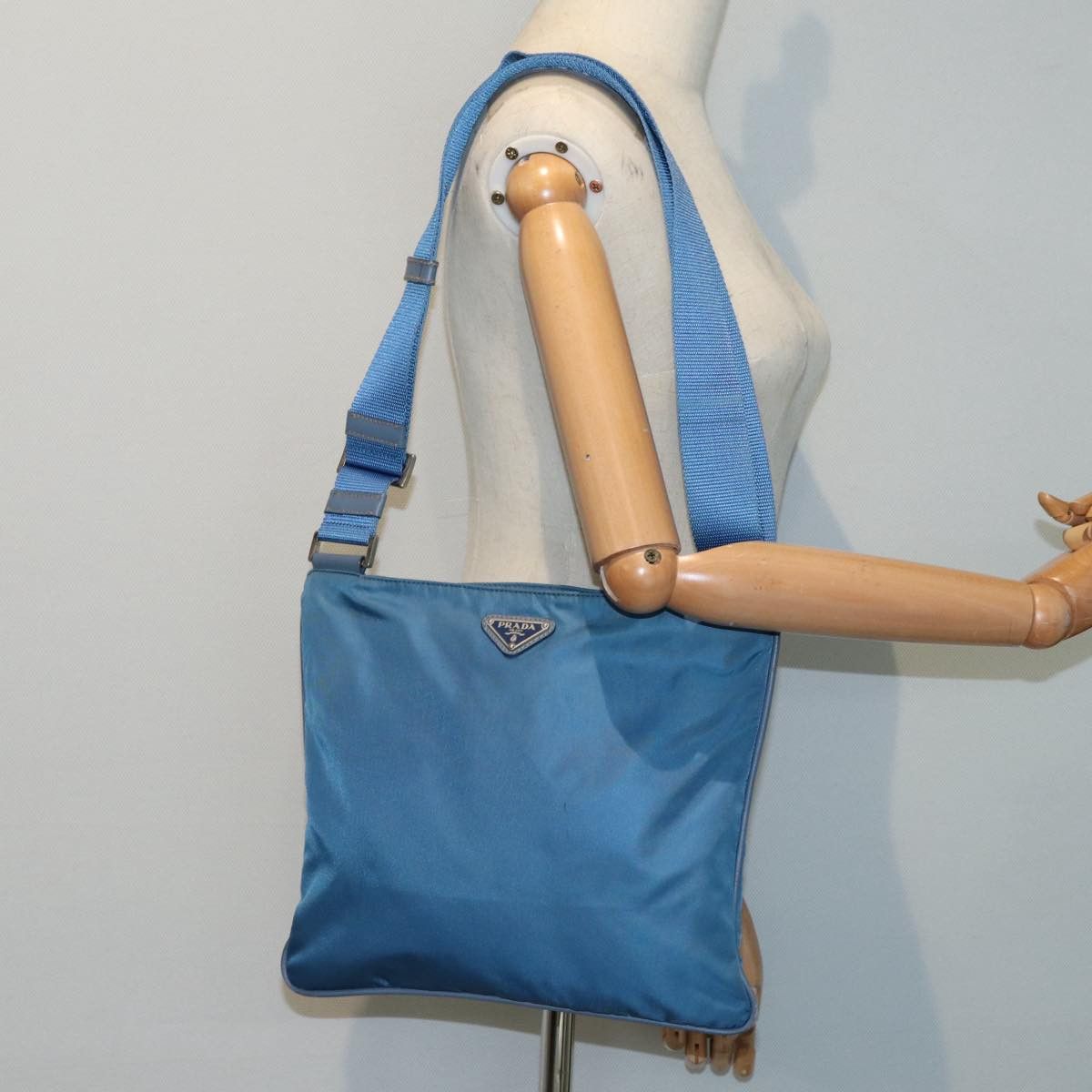 Prada Tessuto Blue Synthetic Shoulder Bag (Pre-Owned) Size ONE SIZE - 7 Thumbnail