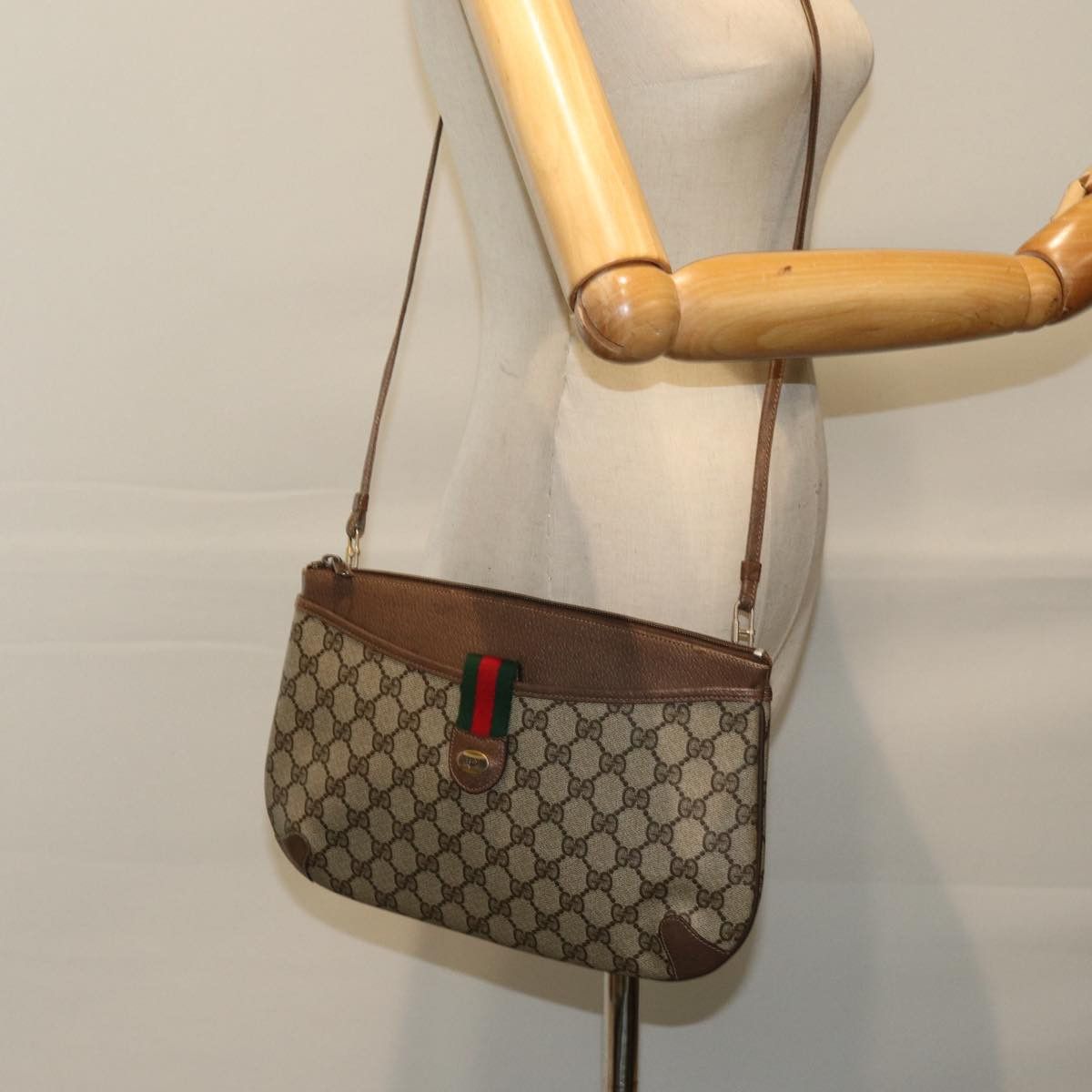Gucci Ophidia Beige Canvas Shoulder Bag (Pre-Owned) Size ONE SIZE - 7 Thumbnail