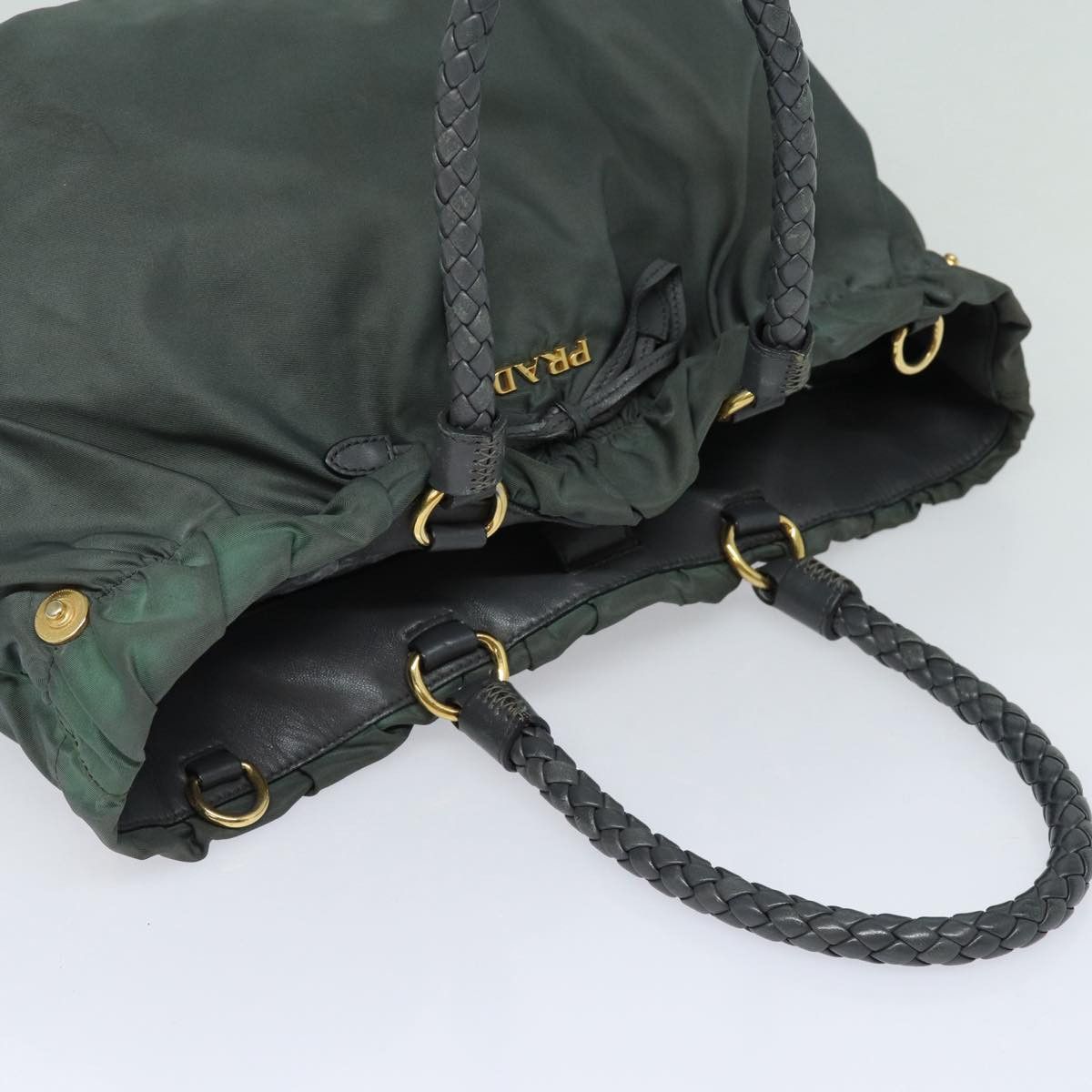Prada Tessuto Khaki Synthetic Handbag (Pre-Owned) Size ONE SIZE - 10 Thumbnail