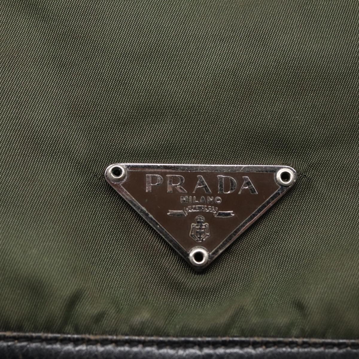 Prada Tessuto Khaki Synthetic Shoulder Bag (Pre-Owned) Size ONE SIZE - 10 Thumbnail
