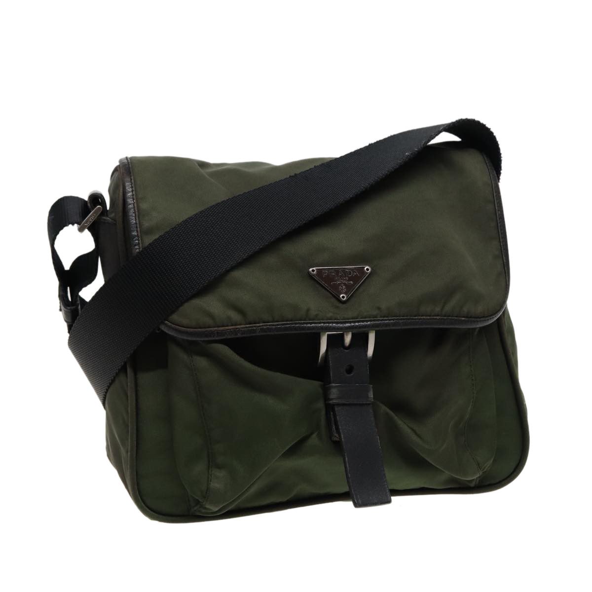 Prada Tessuto Khaki Synthetic Shoulder Bag (Pre-Owned) Size ONE SIZE - 17 Thumbnail