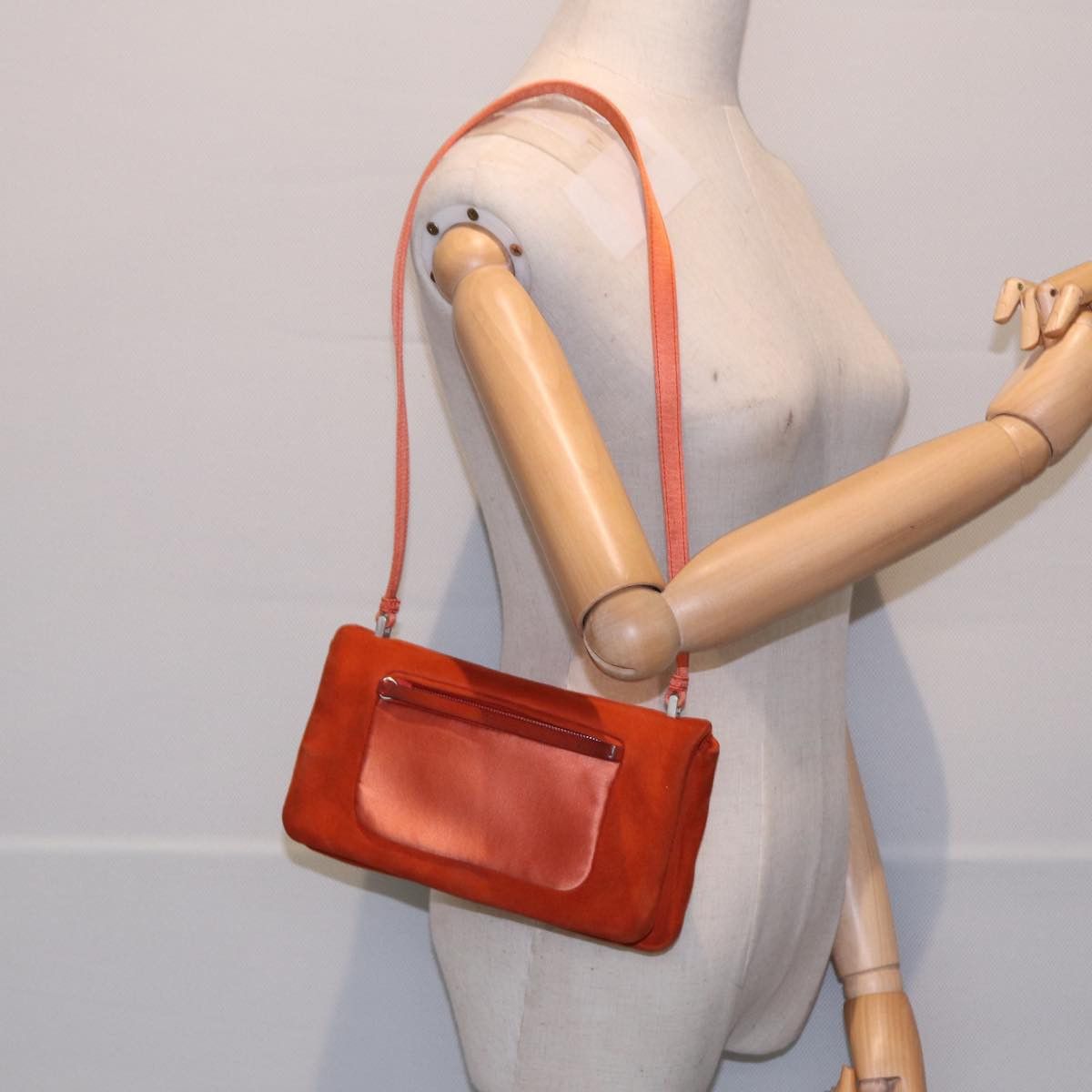 Prada Orange Suede Shoulder Bag (Pre-Owned) Size ONE SIZE - 7 Thumbnail