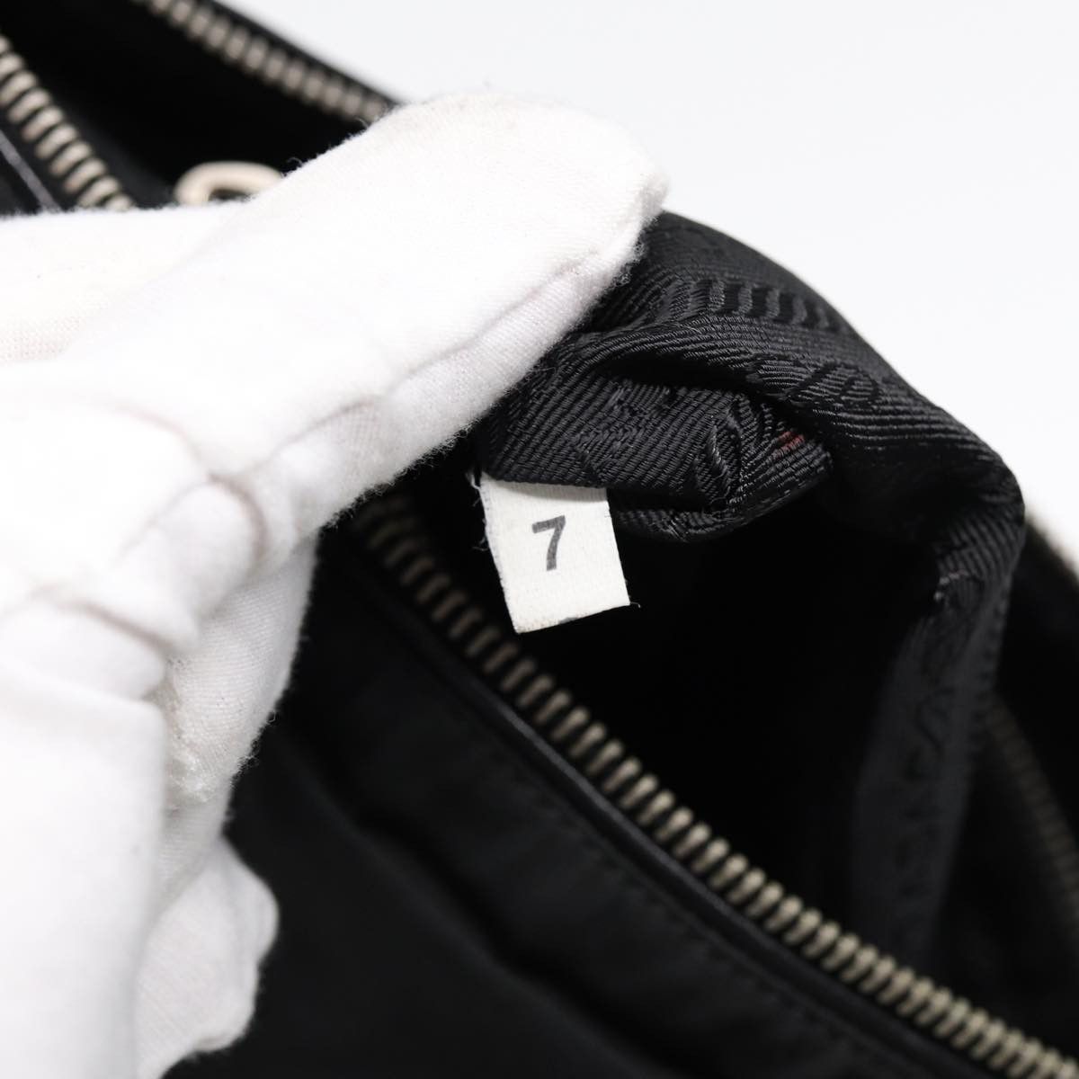 Prada Tessuto Black Synthetic Shoulder Bag (Pre-Owned) Size ONE SIZE - 6 Thumbnail