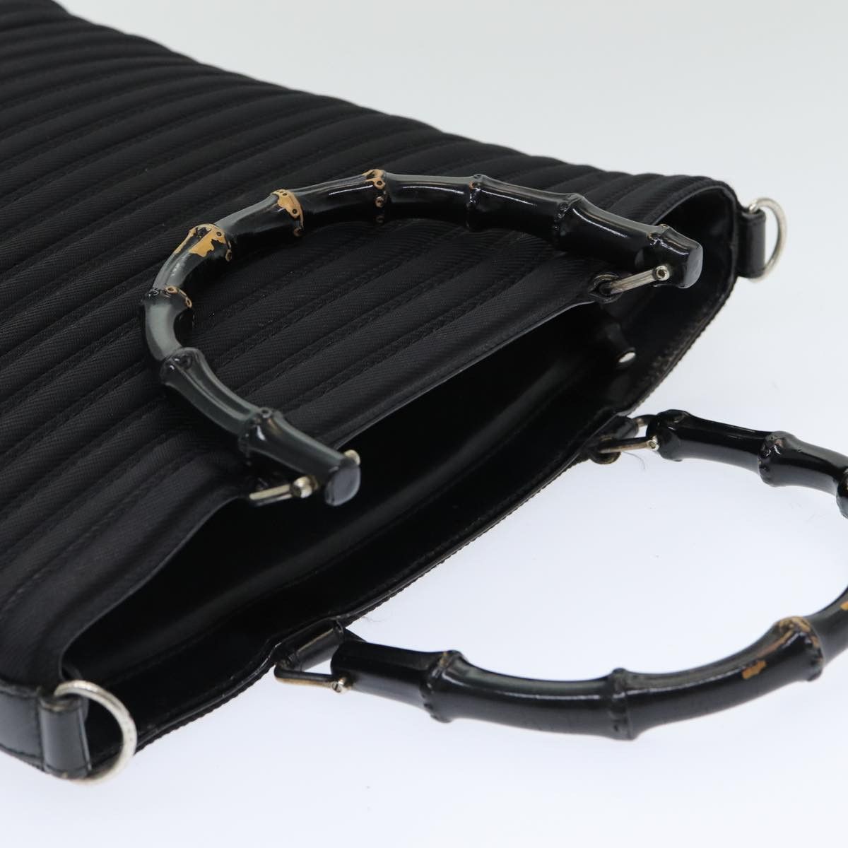 Gucci Bamboo Black Synthetic Handbag (Pre-Owned) Size ONE SIZE - 4 Thumbnail
