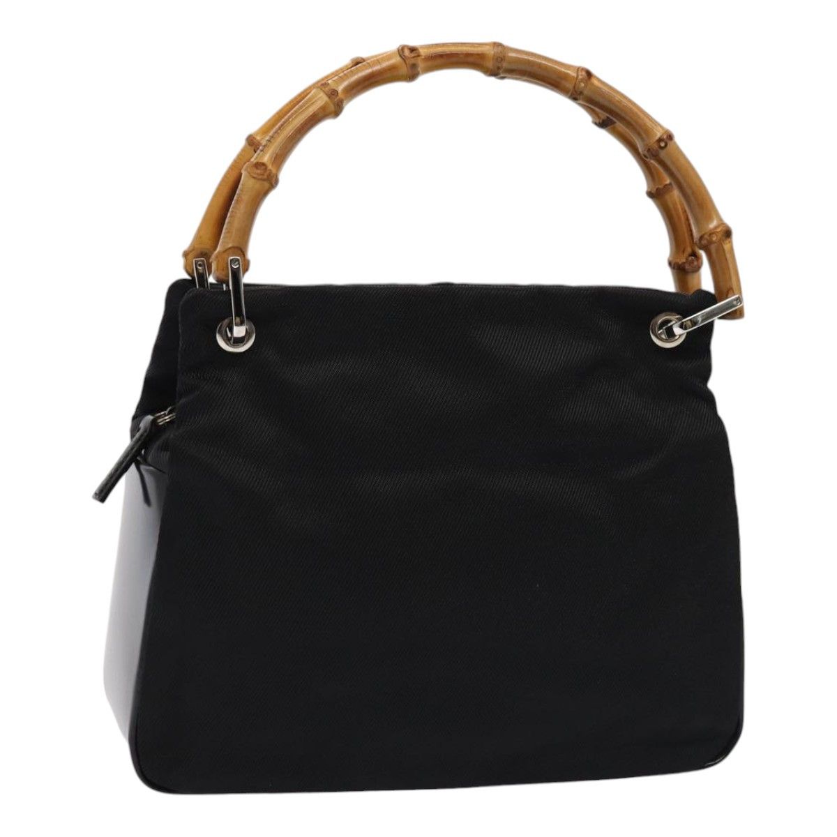 Gucci Bamboo Black Synthetic Handbag (Pre-Owned) Size ONE SIZE - 14 Thumbnail