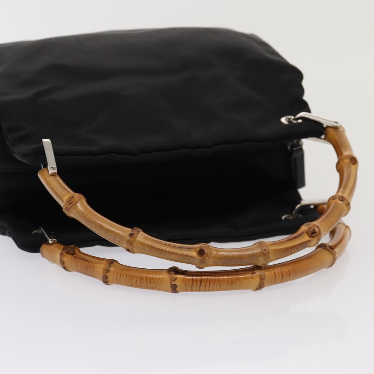 Gucci Bamboo Black Synthetic Handbag (Pre-Owned) Size ONE SIZE - 10 Thumbnail