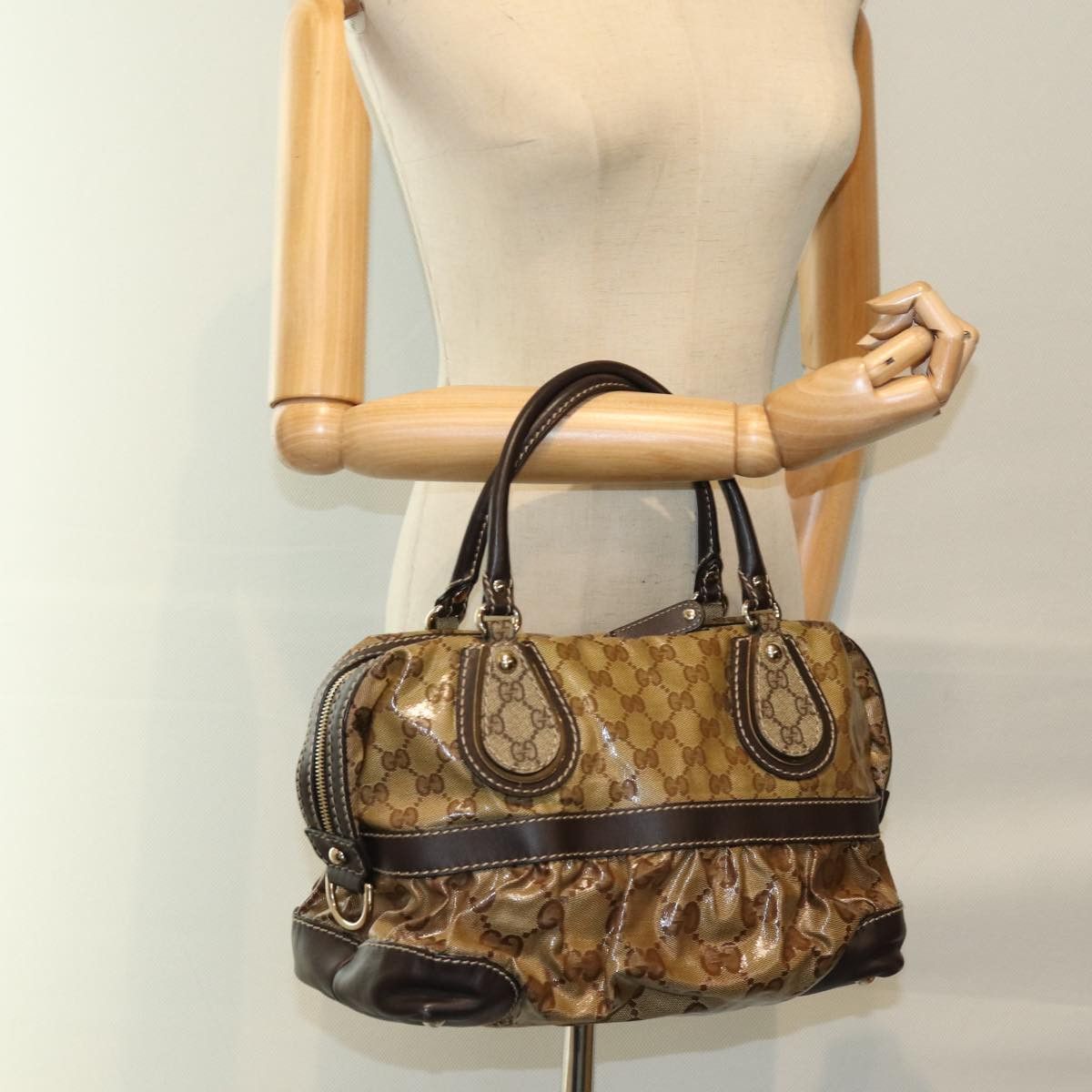 Gucci Gg Canvas Beige Canvas Handbag (Pre-Owned) Size ONE SIZE - 7 Thumbnail