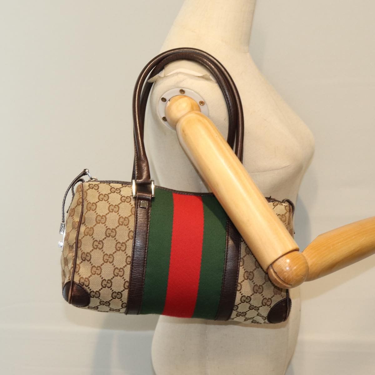 Gucci Gg Canvas Beige Canvas Handbag (Pre-Owned) Size ONE SIZE - 7 Thumbnail