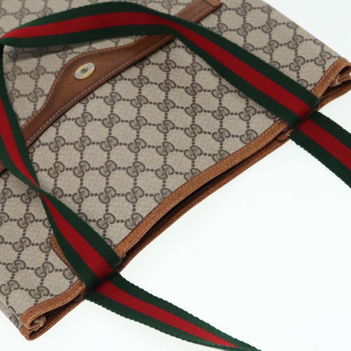 Gucci Gg Supreme Beige Canvas Tote Bag (Pre-Owned) Size ONE SIZE - 4 Thumbnail
