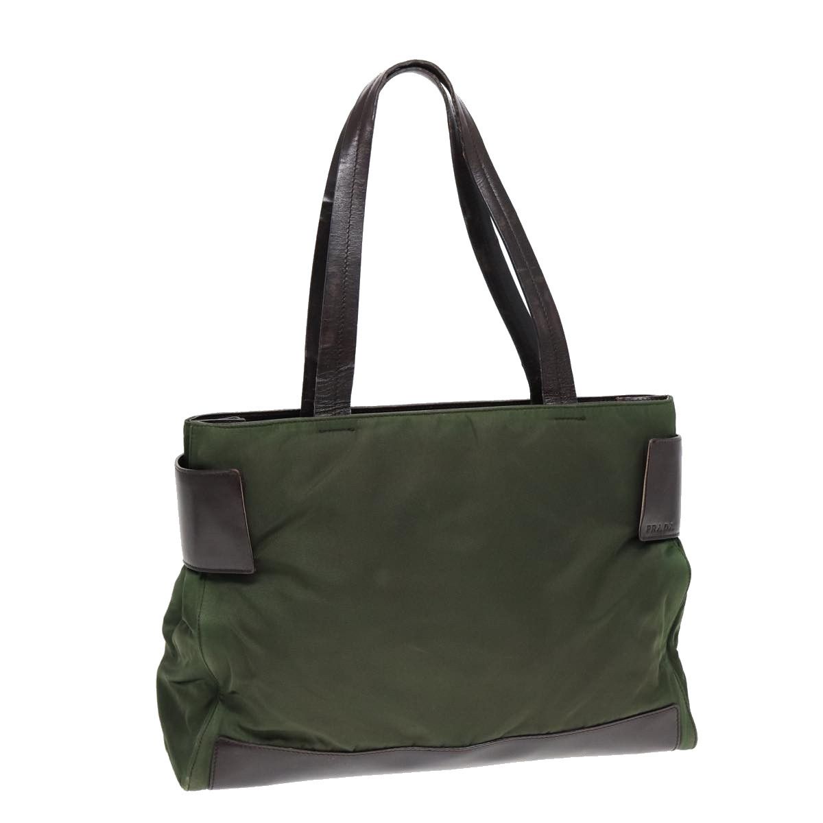 Prada Tessuto Khaki Synthetic Tote Bag (Pre-Owned) Size ONE SIZE - 18 Thumbnail