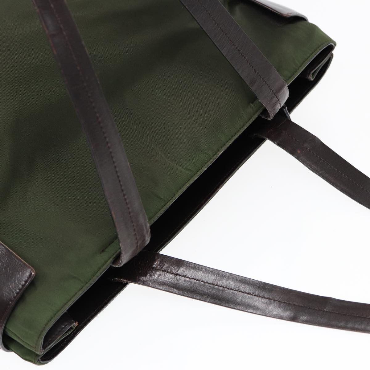 Prada Tessuto Khaki Synthetic Tote Bag (Pre-Owned) Size ONE SIZE - 4 Thumbnail