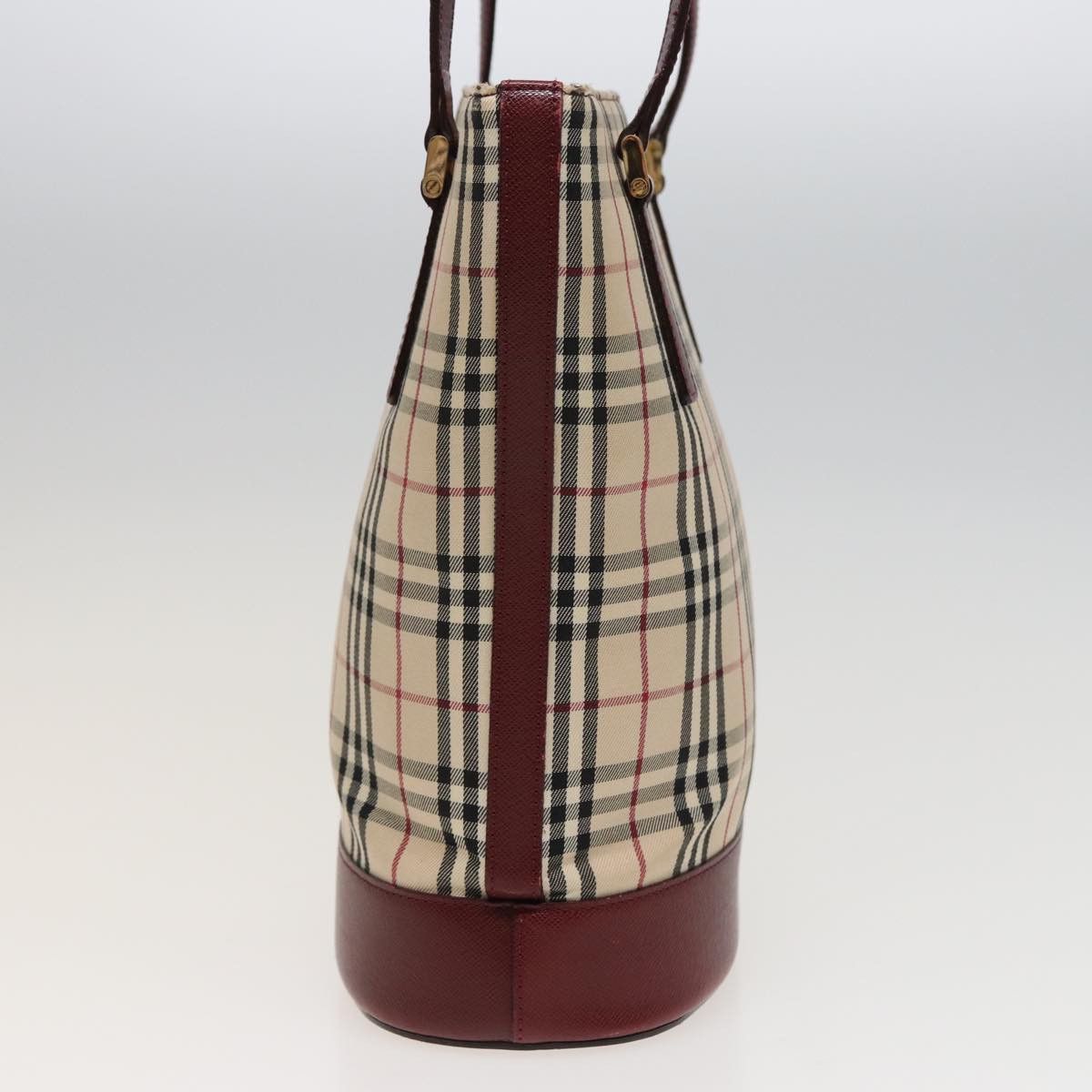 Burberry Nova Check Beige Canvas Tote Bag (Pre-Owned) Size ONE SIZE - 4 Thumbnail