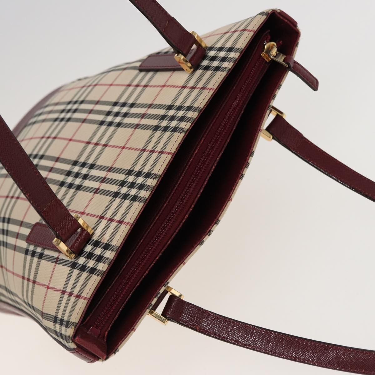 Burberry Nova Check Beige Canvas Tote Bag (Pre-Owned) Size ONE SIZE - 9 Thumbnail