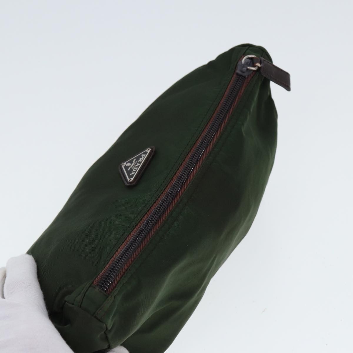 Prada Khaki Synthetic Clutch Bag (Pre-Owned) Size ONE SIZE - 4 Thumbnail