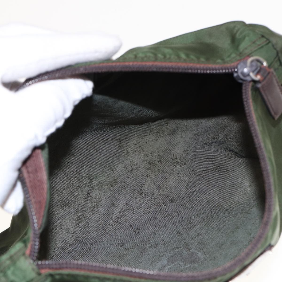 Prada Khaki Synthetic Clutch Bag (Pre-Owned) Size ONE SIZE - 5 Thumbnail