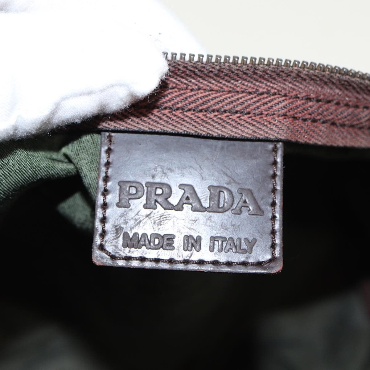 Prada Khaki Synthetic Clutch Bag (Pre-Owned) Size ONE SIZE - 7 Thumbnail