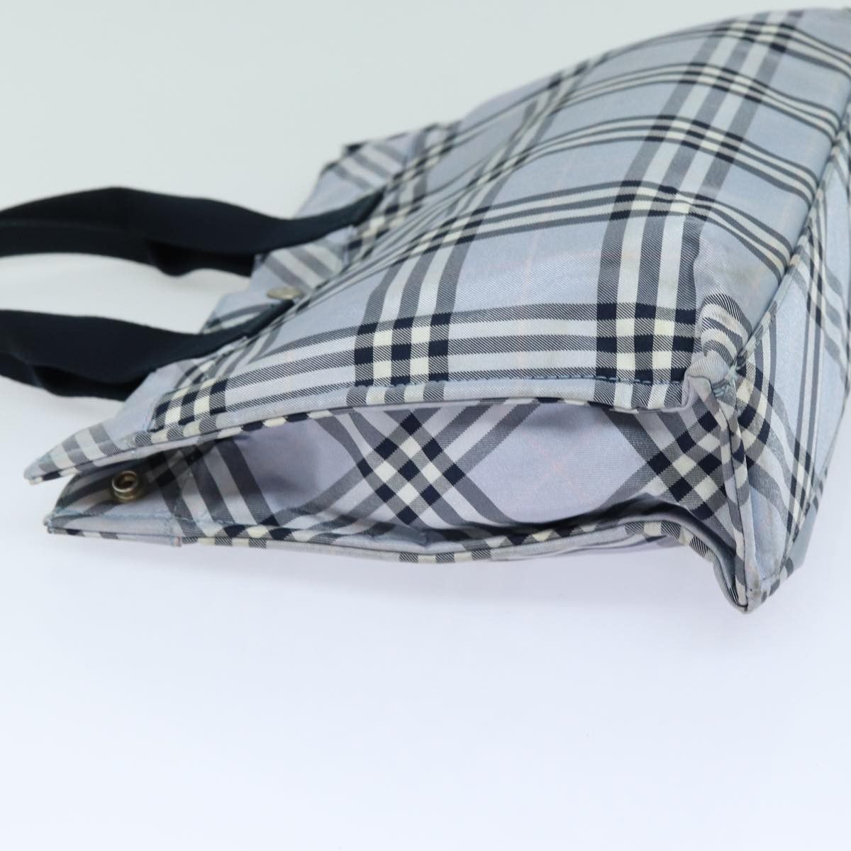 Burberry Nova Check Blue Synthetic Handbag (Pre-Owned) Size ONE SIZE - 4 Thumbnail