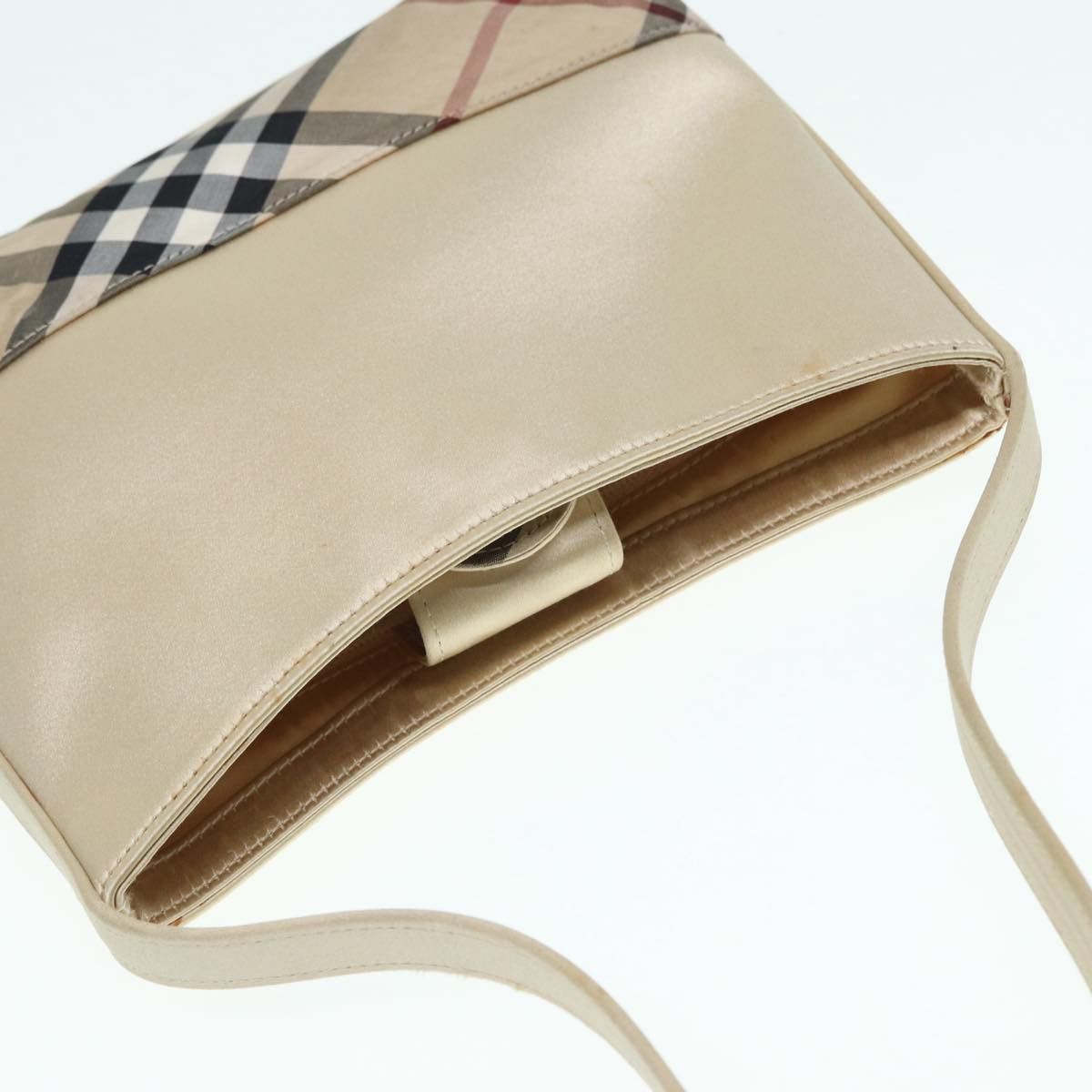 Burberry Nova Check Beige Synthetic Handbag (Pre-Owned) Size ONE SIZE - 11 Thumbnail