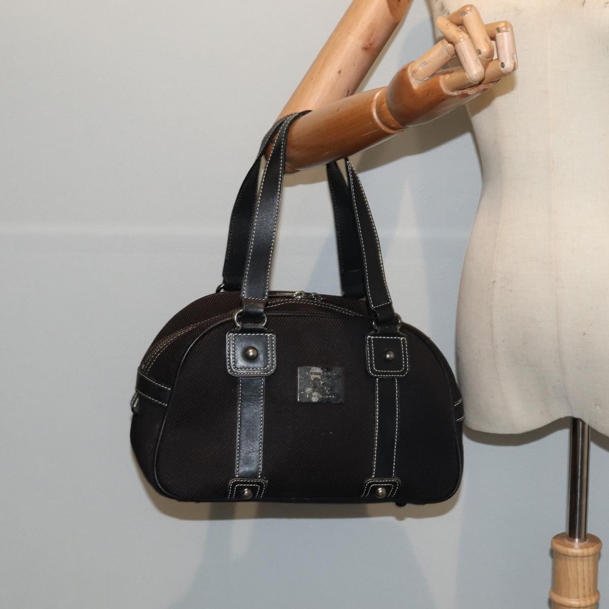 Burberry Black Canvas Handbag (Pre-Owned) Size ONE SIZE - 17 Thumbnail